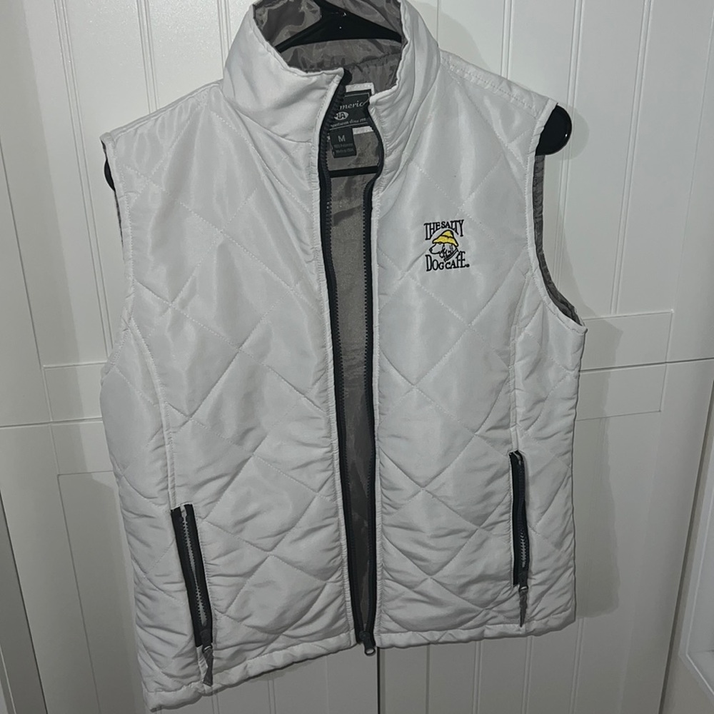 Vest with Salty Dog logo.